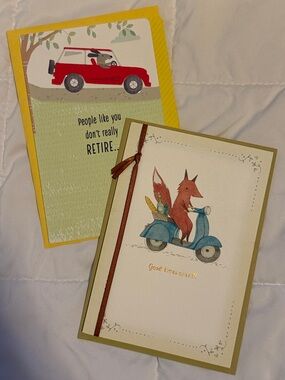 🌻 Bundle of 2 Hallmark Retirement Cards